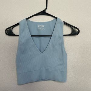 Garage Stella Seamless Plunge Tank Top, Color: Chambray Blue